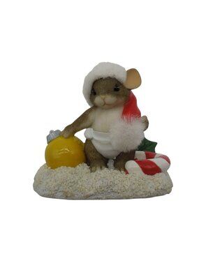 Charming Tails Mouse Baby's First Christmas Limited Edition Figurine Vintage